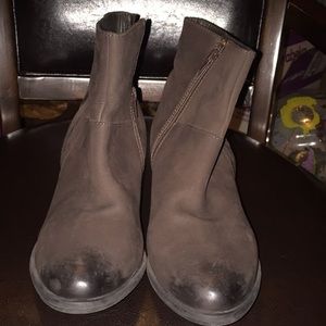 Brown leather booties by Madden 9.5 new